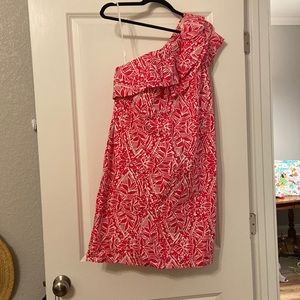 Lilly Pulitzer one shoulder cocktail dress size 8